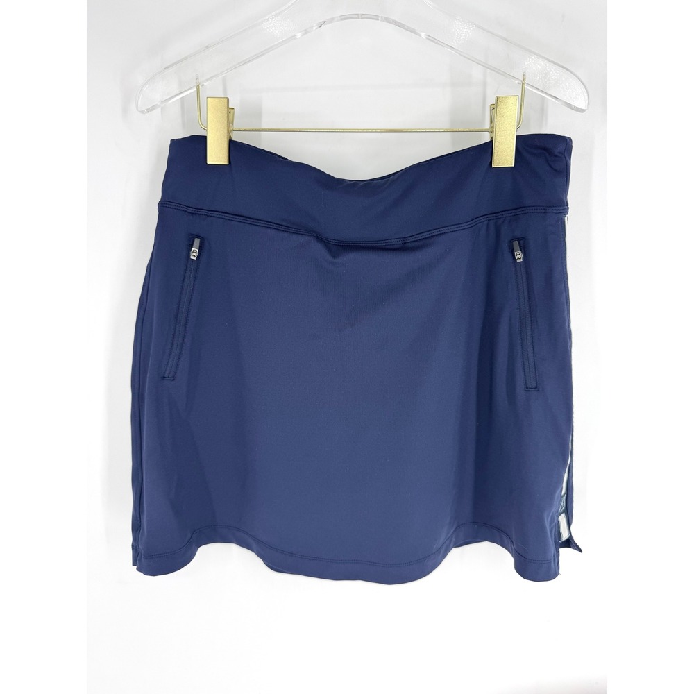 Levelwear Wayzata Country Club Navy Blue Golf Skort Womens Large Zip Pockets